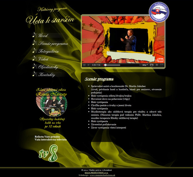 Website dedicated to cultural performances