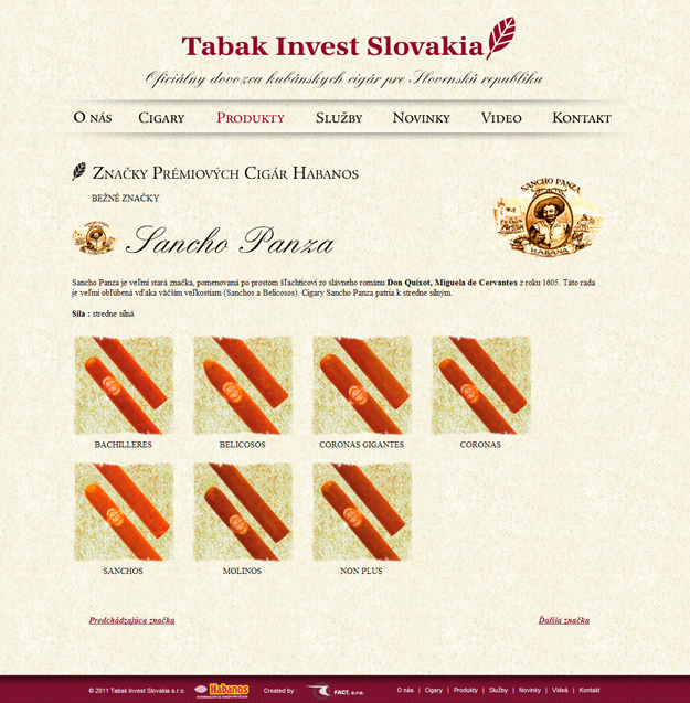 Website of the importer of Cuban cigars