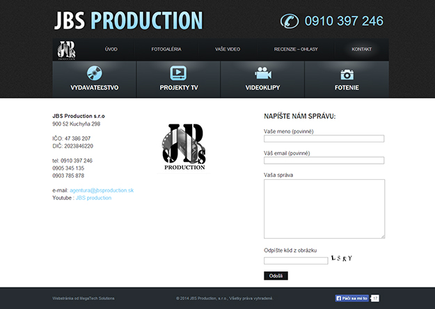 Webseite JBS Production
