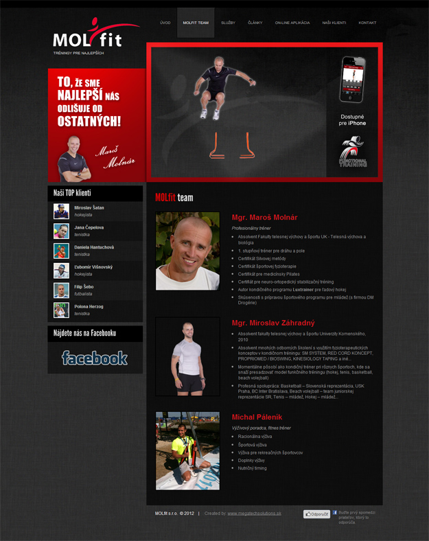 Website of a condition trainer