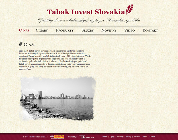 Website of the importer of Cuban cigars